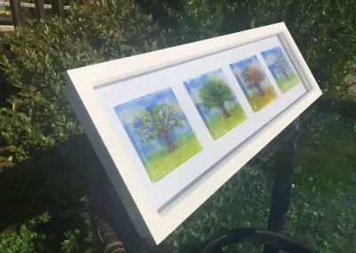 Four seasons glass art